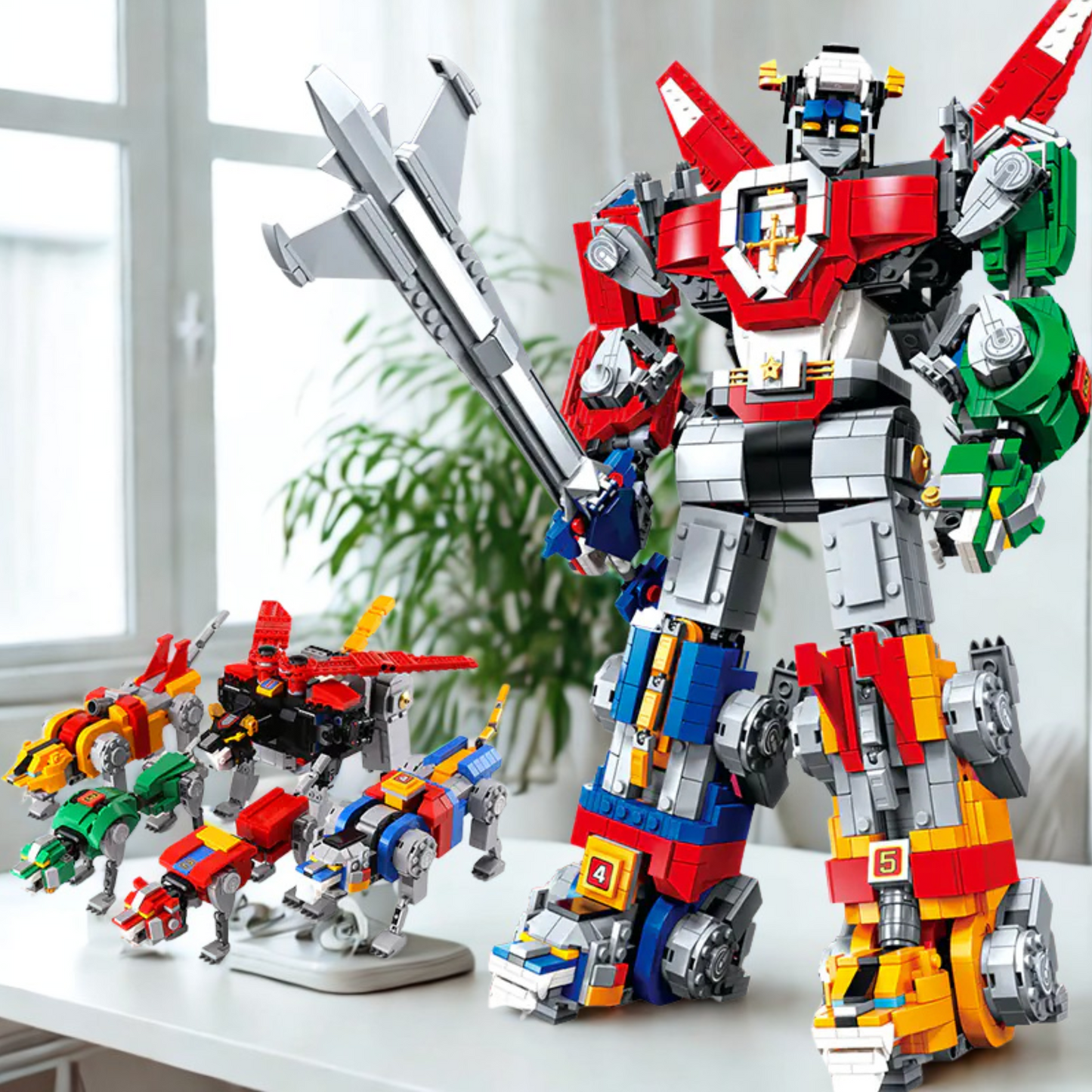Transforming robot block set