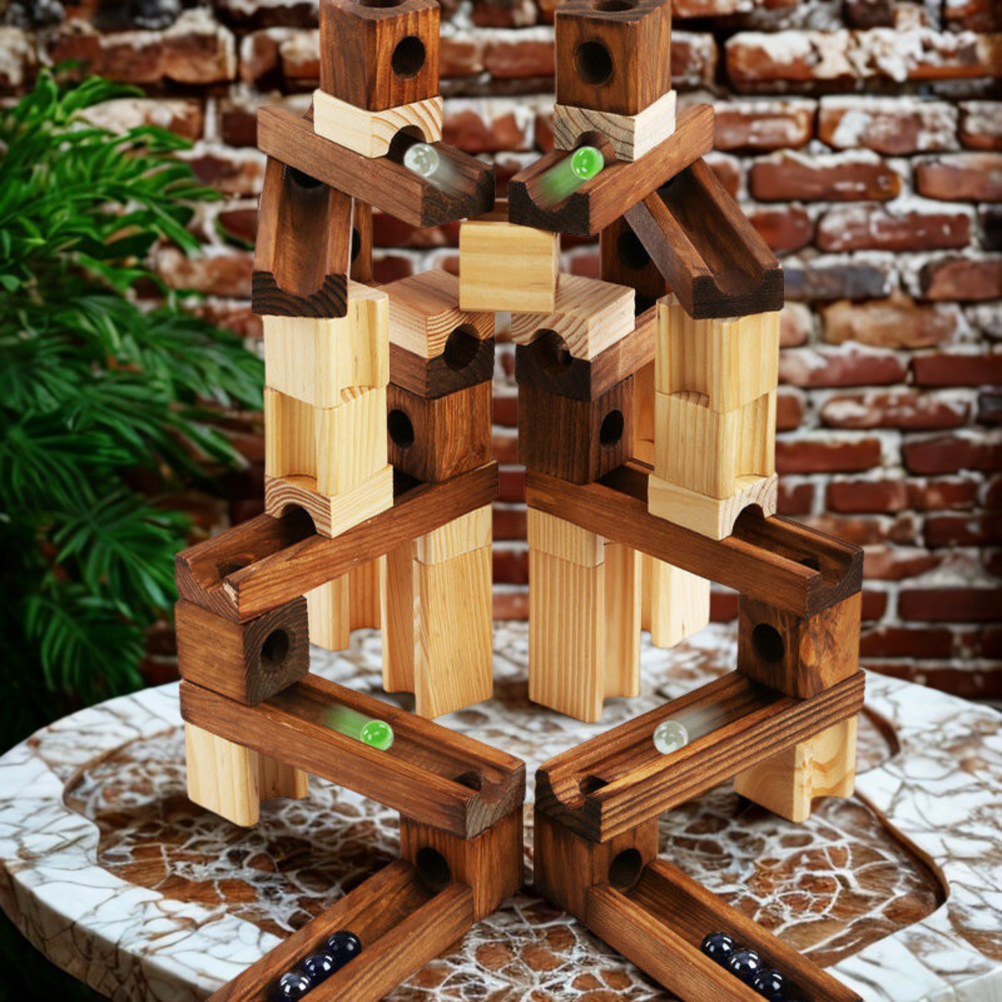 Wooden Marble Run