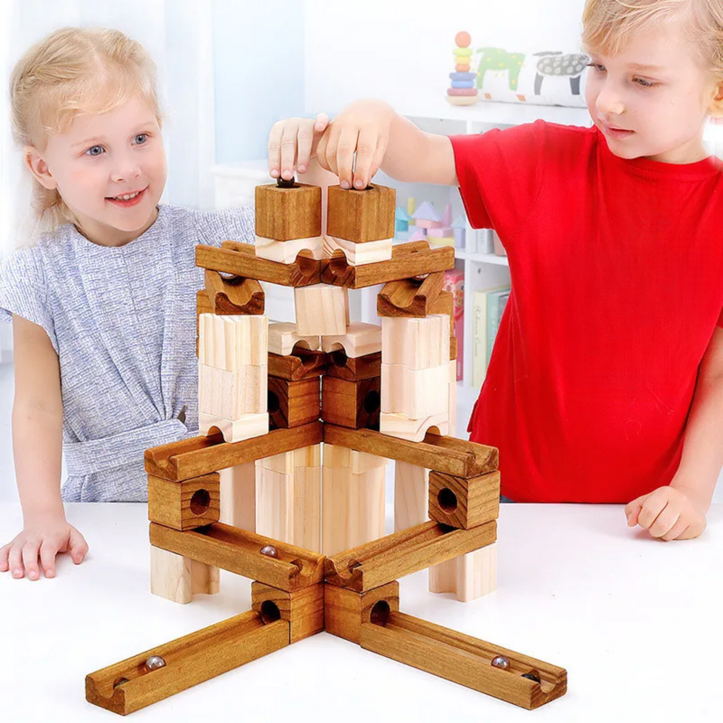 Wooden Marble Run