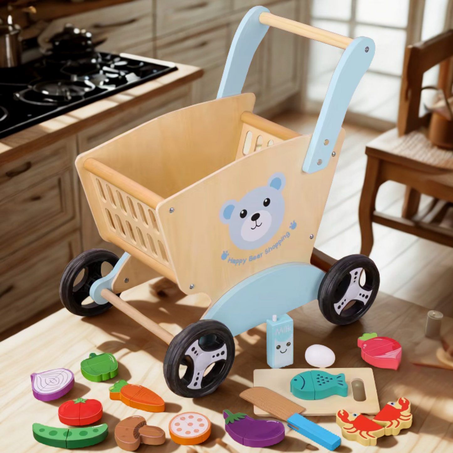 Bear Shopping Cart Toy