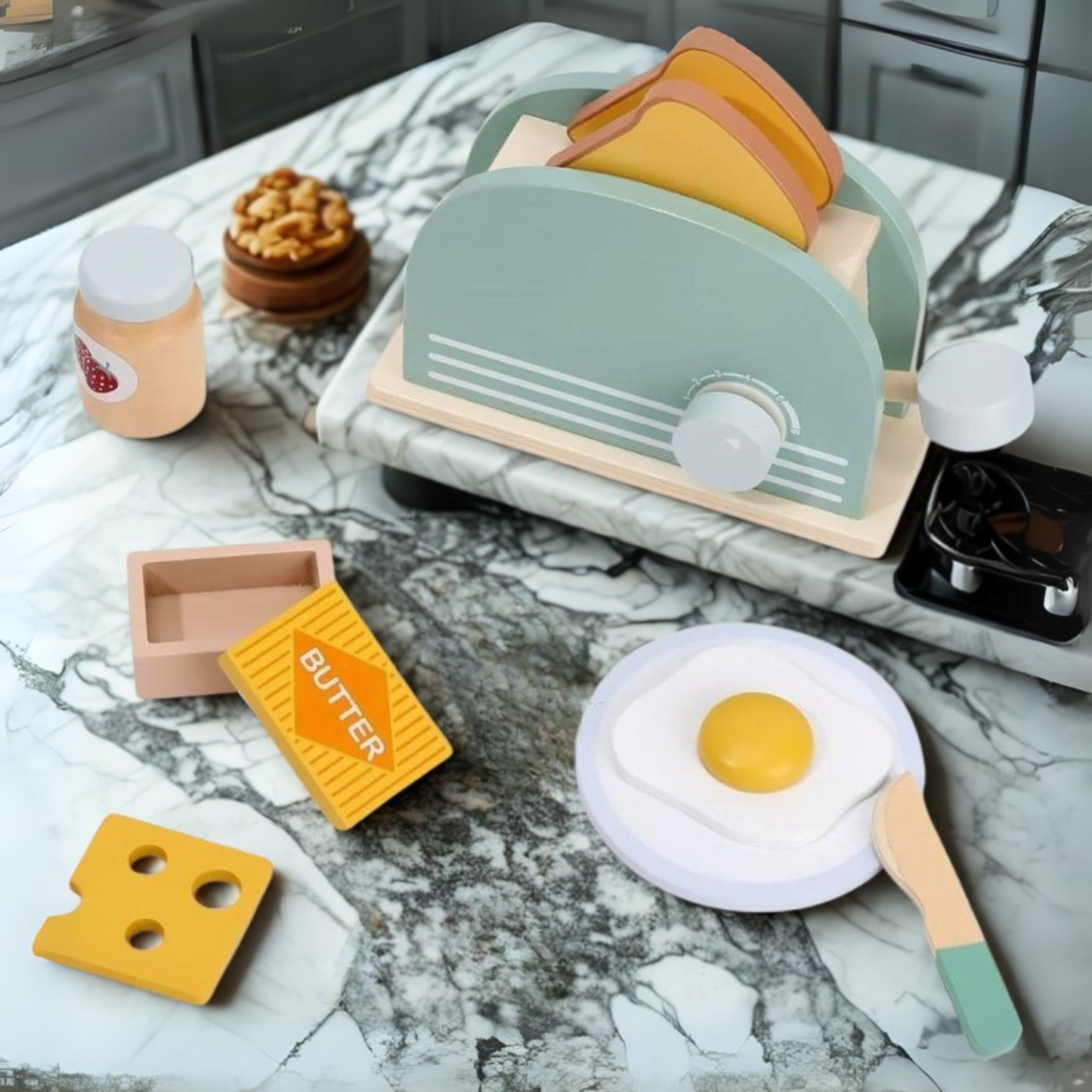 Bread Toaster Breakfast Playset