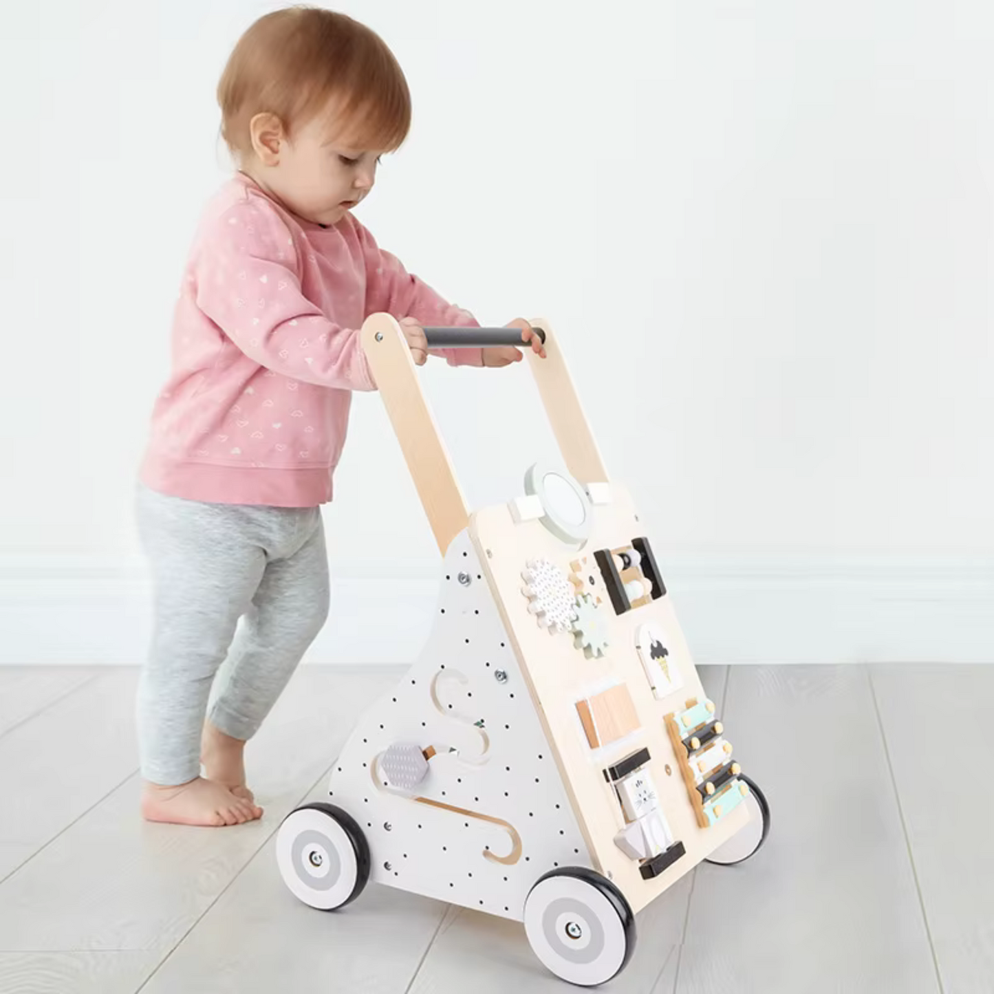 Wooden Activity Walker Trolley