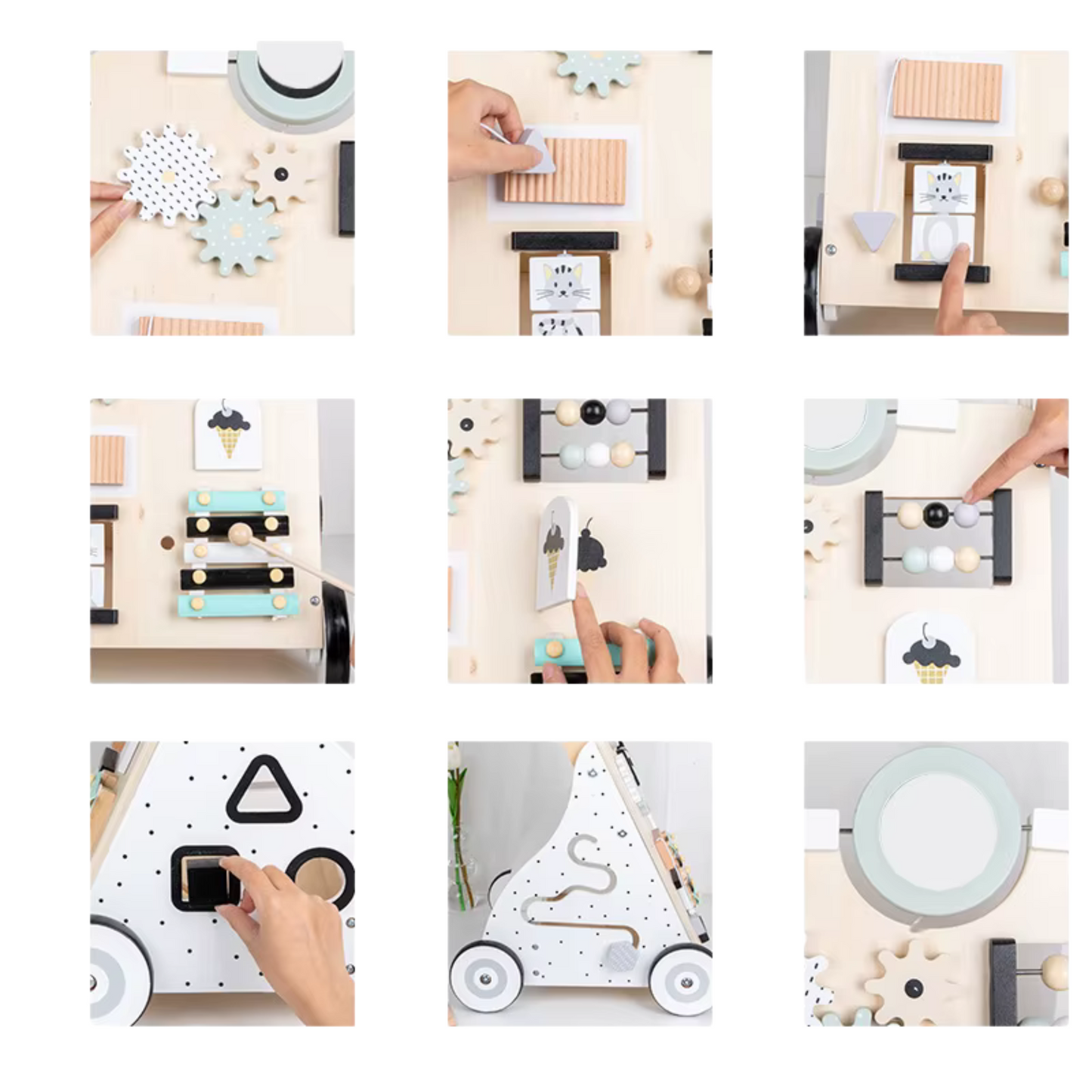 Wooden Activity Walker Trolley