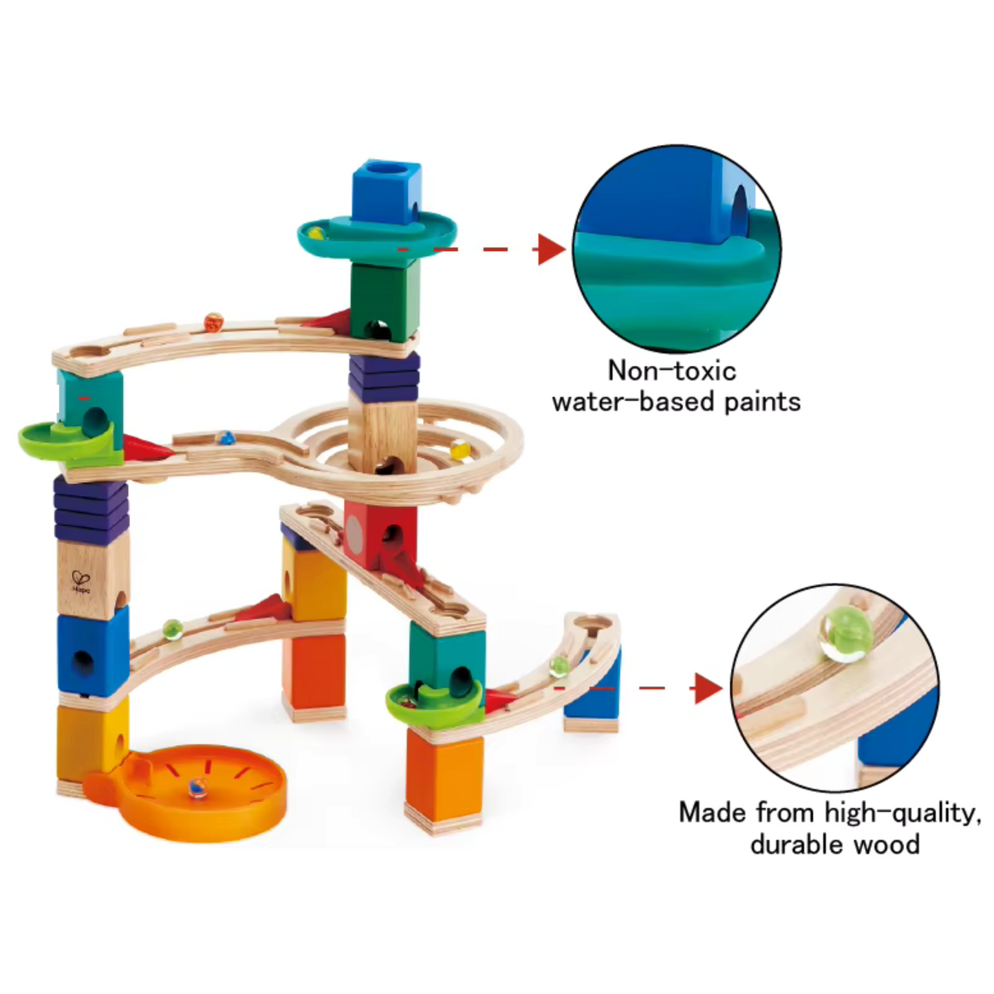 Whirlpool Wooden Marble Run