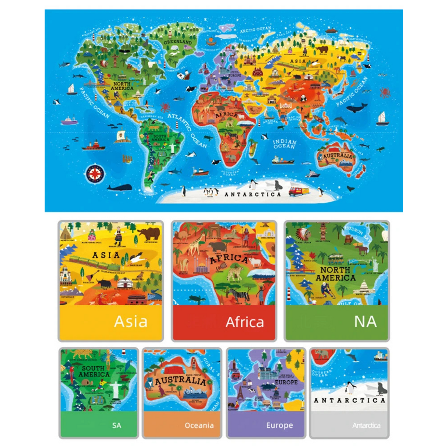 Cultural World Map Puzzle