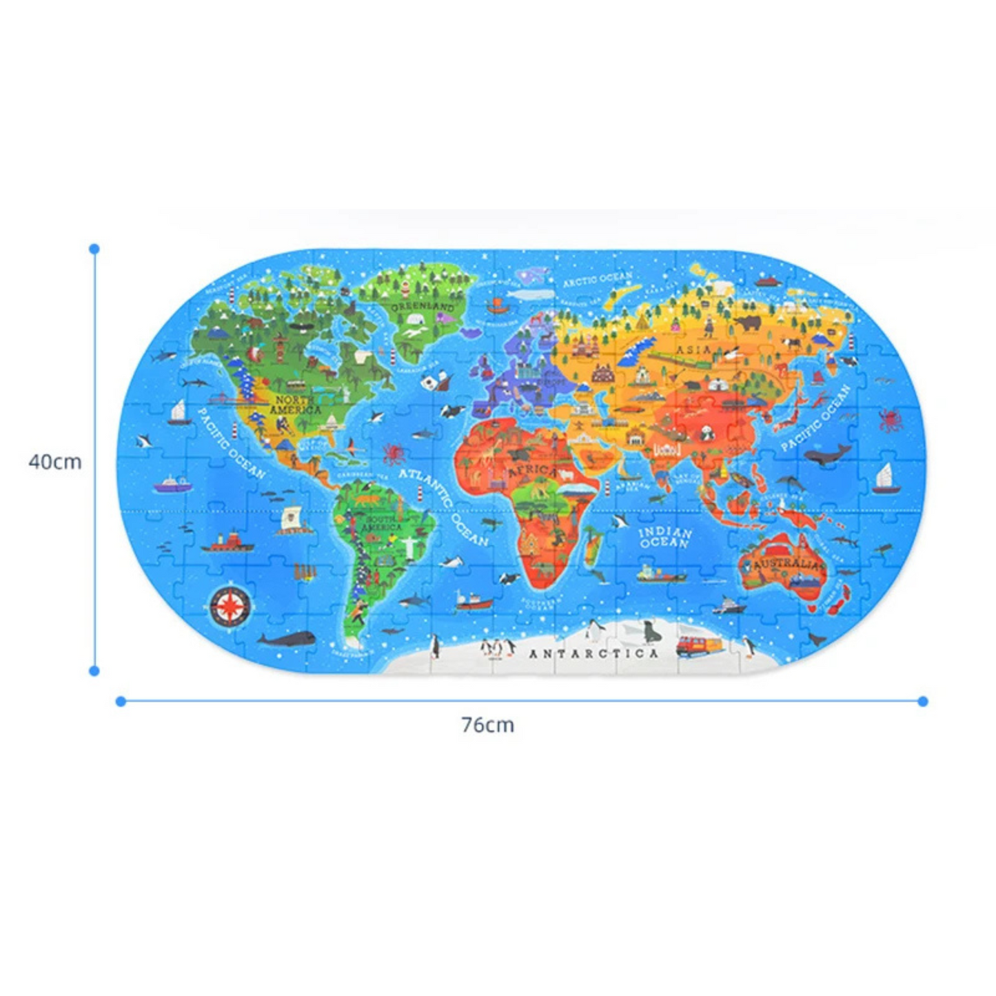 Cultural World Map Puzzle